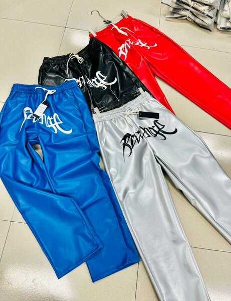 Pantalons en similicuir unisexes élégants