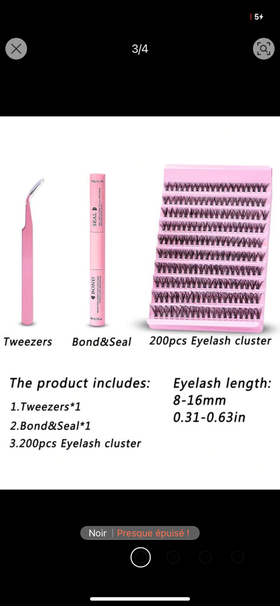 Kit d'Extension de Cils 200pcs