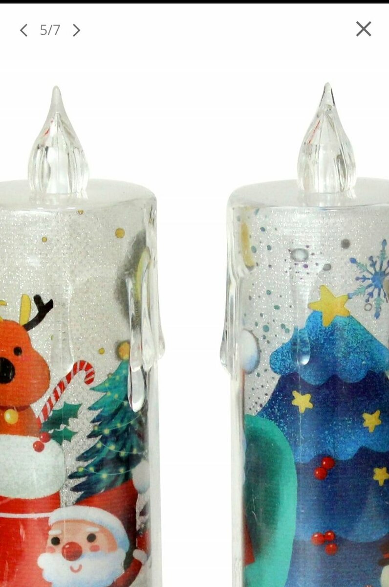 4 Bougies LED de Noël