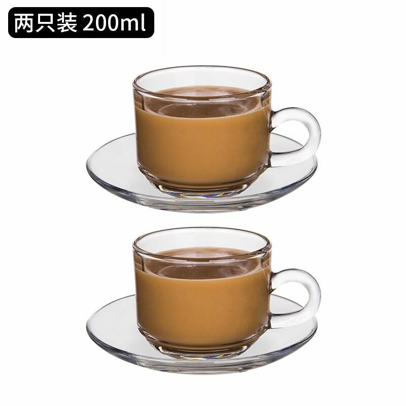 Glass Cups And Saucers Set