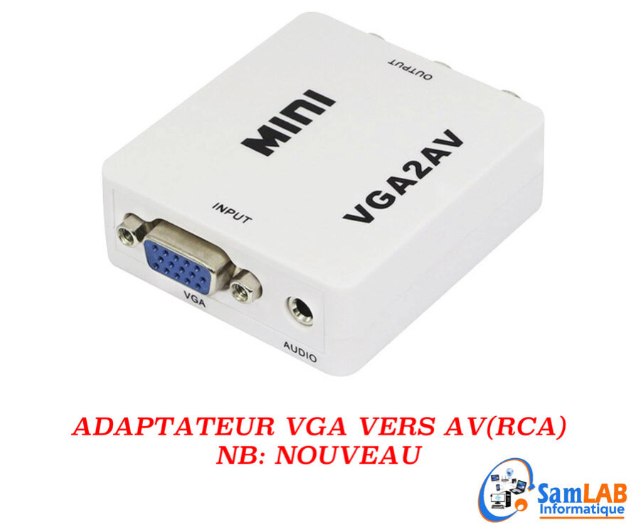 Adaptateur VGA vers AV Compact