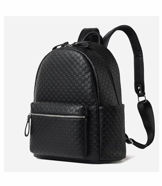 Sac à dos en cuir noir