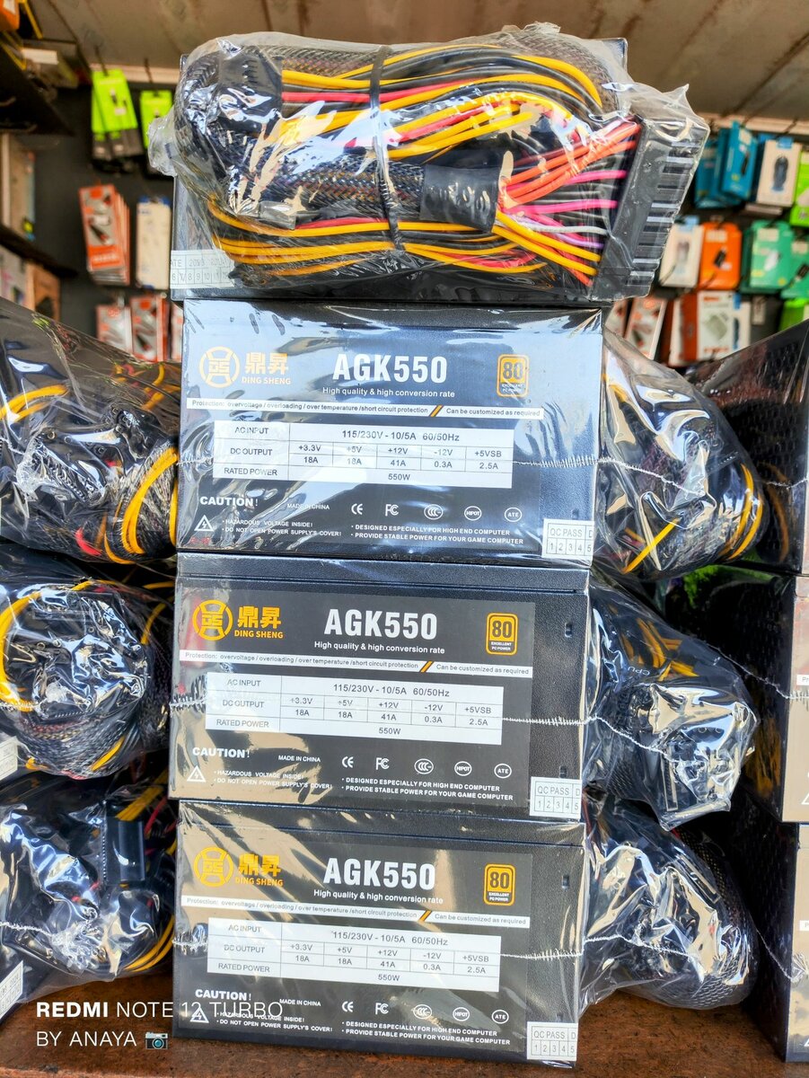 AGK-550W 80 Plus Certified  Desktop Power Supply Brand New