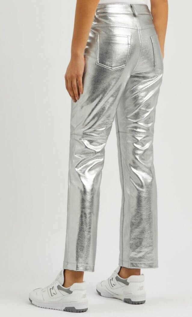 Women's Silver Metallic Trouser