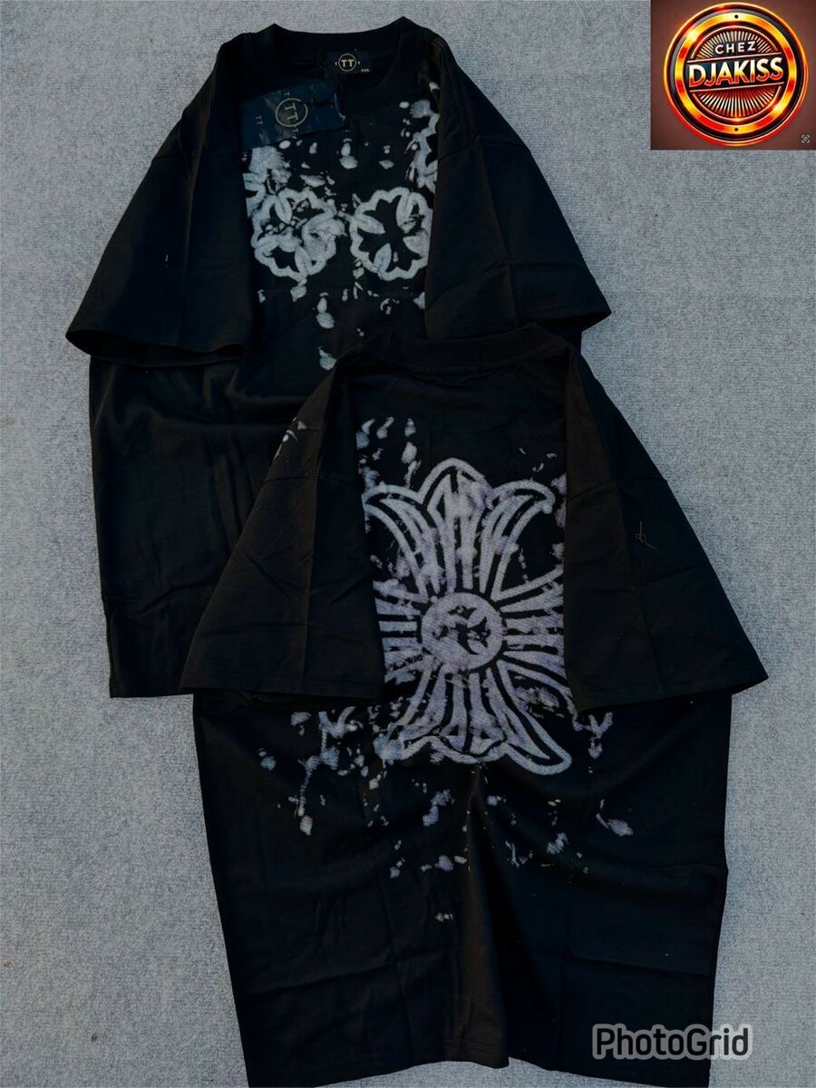 Kimono noir brodé élégant