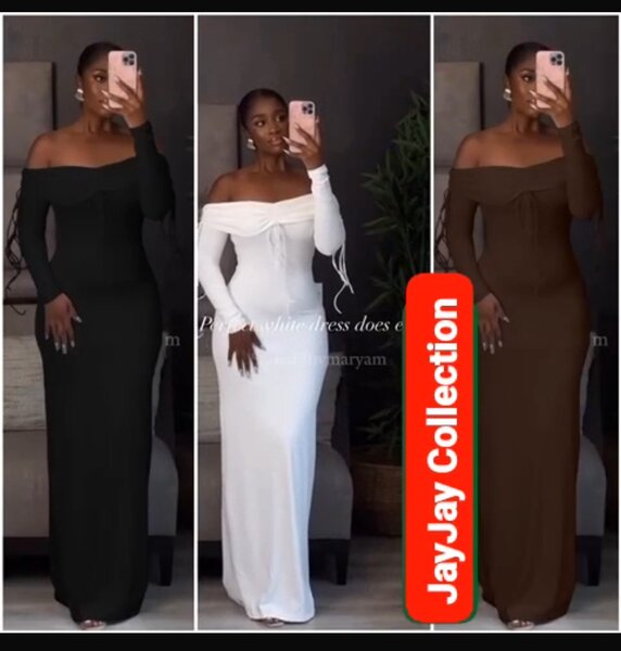 Off-shoulder fitting dress