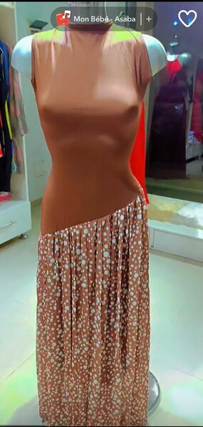 Robe Élégante Bicolore Femme