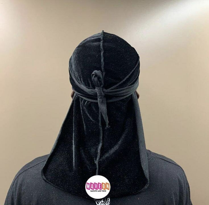 Durag en velours noir