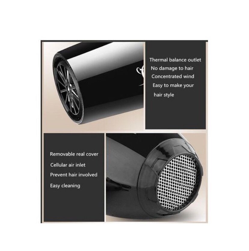 Professional Hand Hair Dryer-Black