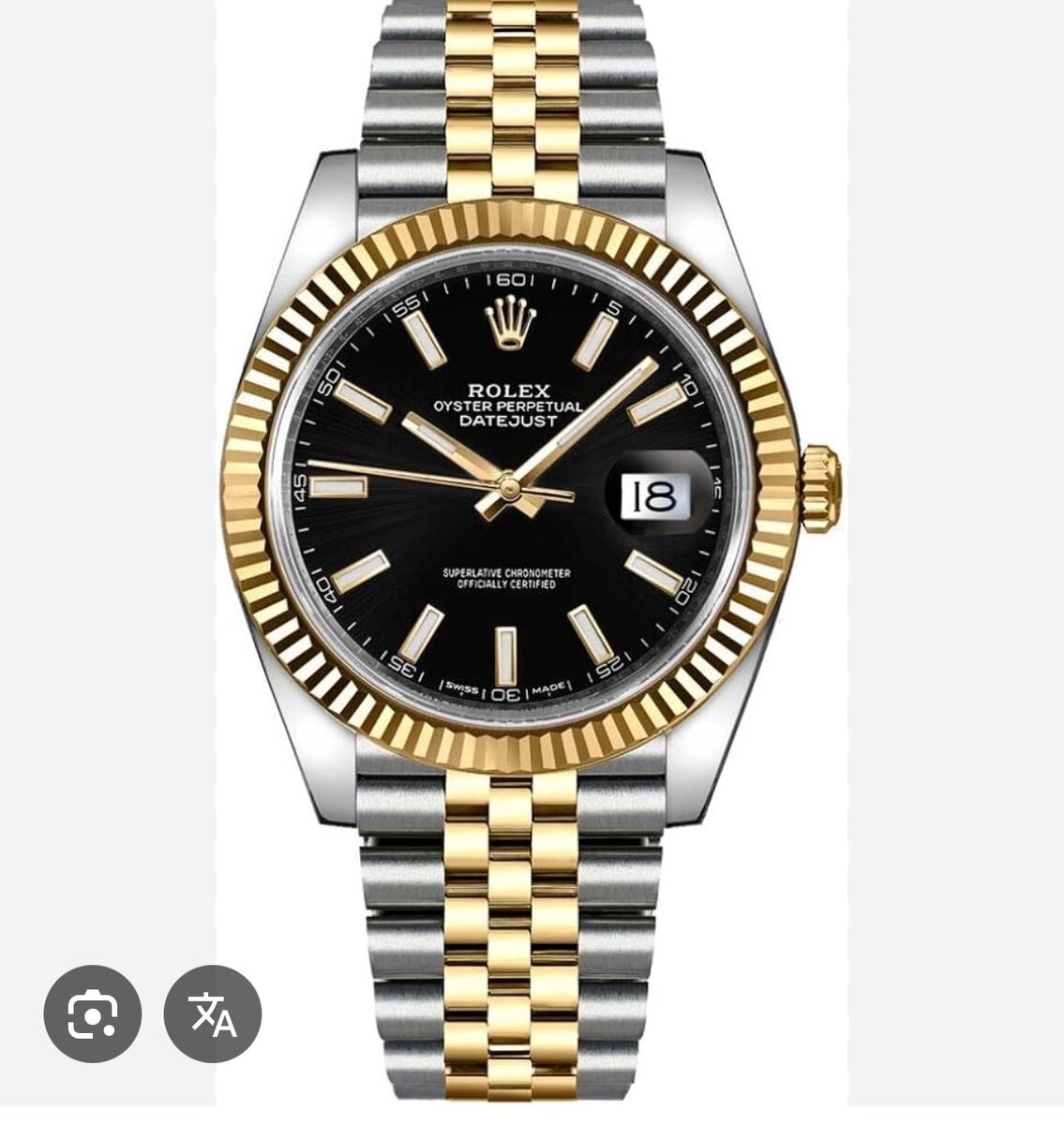 Montre luxe deux tons