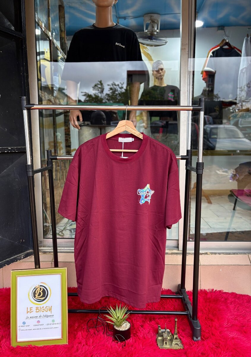 T-shirt unisexe bordeaux