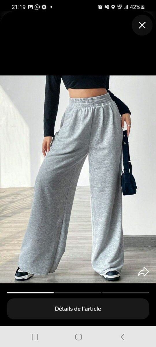 Pantalons larges gris unisexes