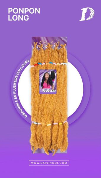 Tissage Darling Ponpon Long Coloré