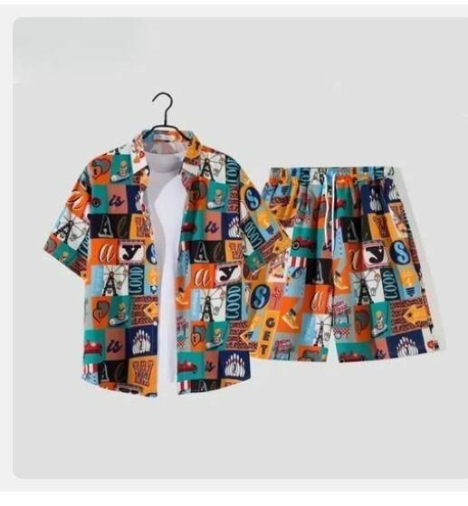 Ensemble coloré homme été