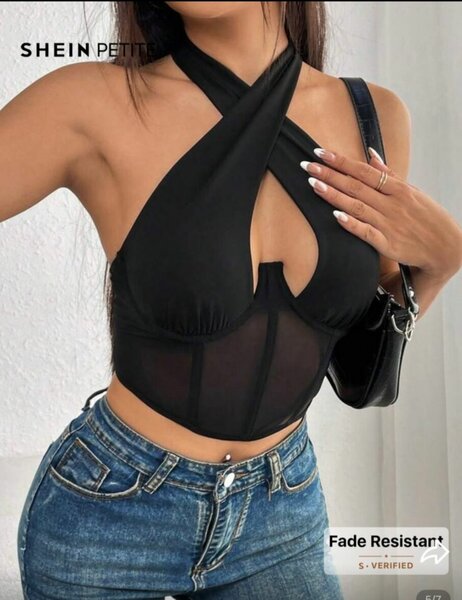 Haut tendance croisé féminin