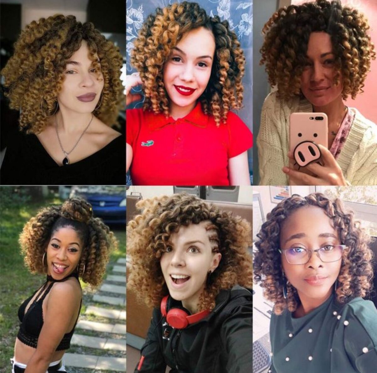 8inch Layered Braided Wig - Bronze