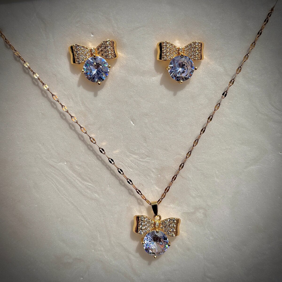 Necklace and earrings