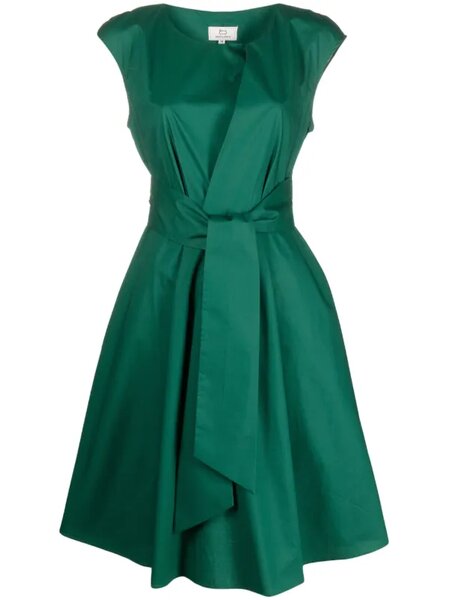 tie-waist midi dress