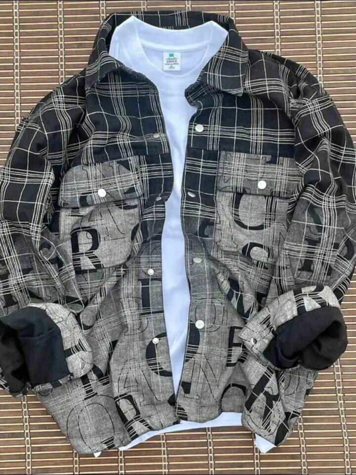 Veste en jean imprimée élégante