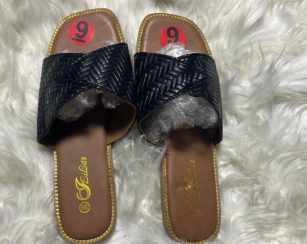 Sandales tressées noires