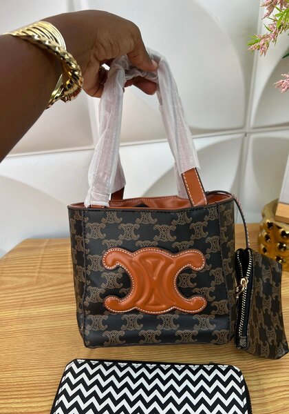 Mini Sac Triomphe Cuir Marron