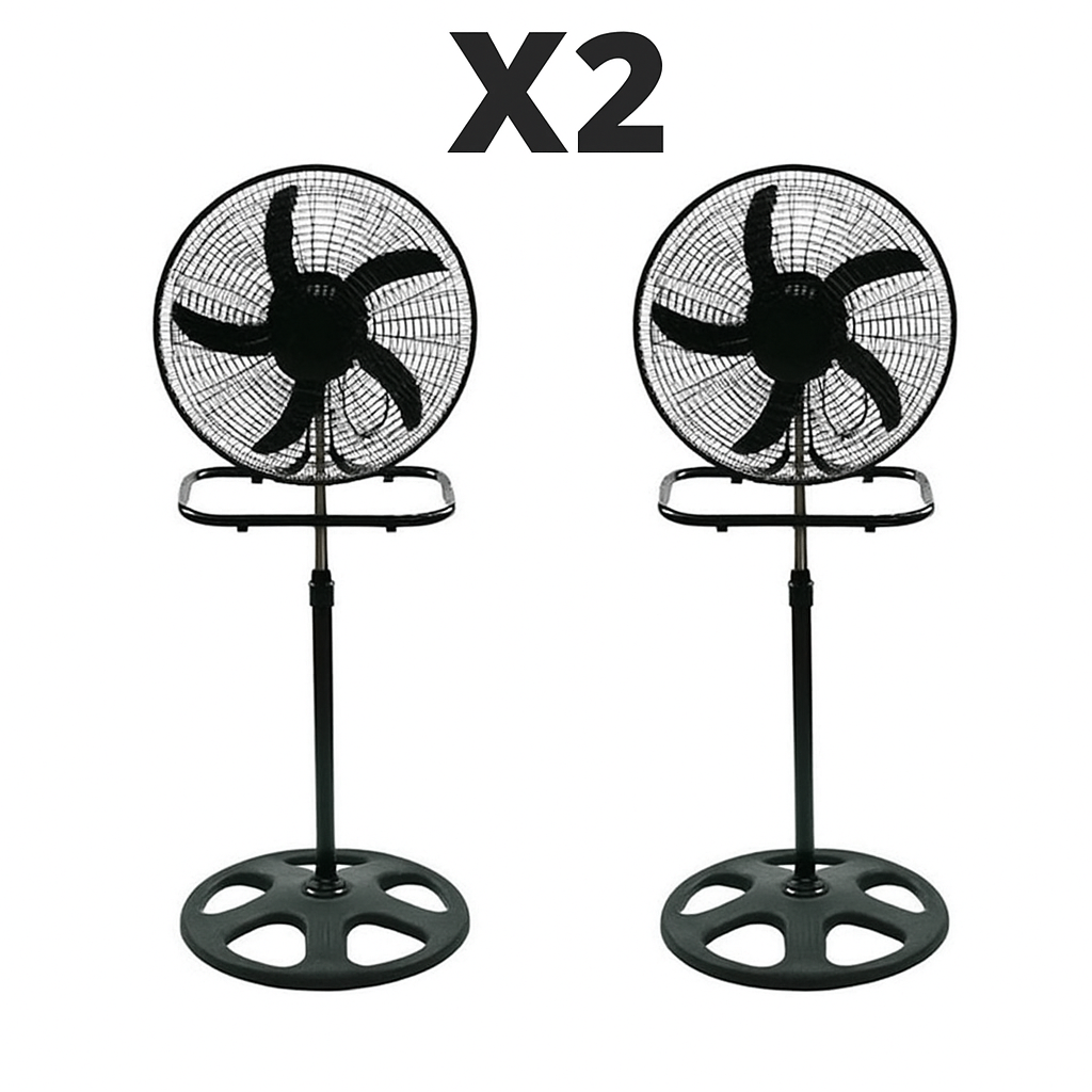 2 Ventilateurs 18" - 60W -3en1