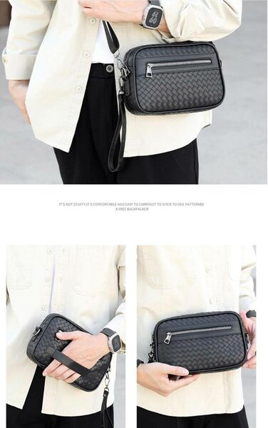 Sac bandoulière tressé homme