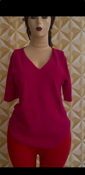 T-shirt roseà manches courtes