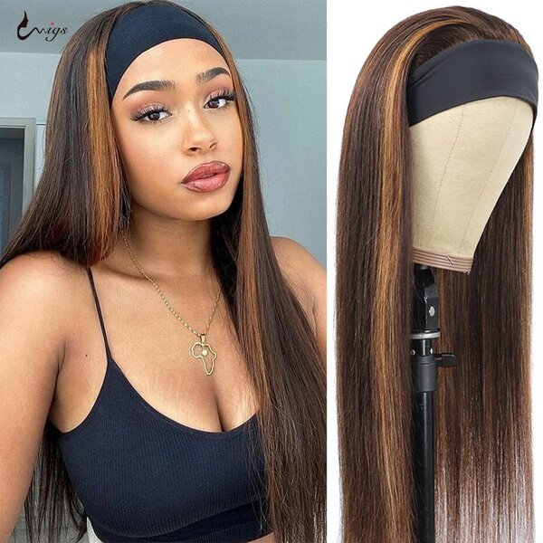 Perruque bandeau longue lisse