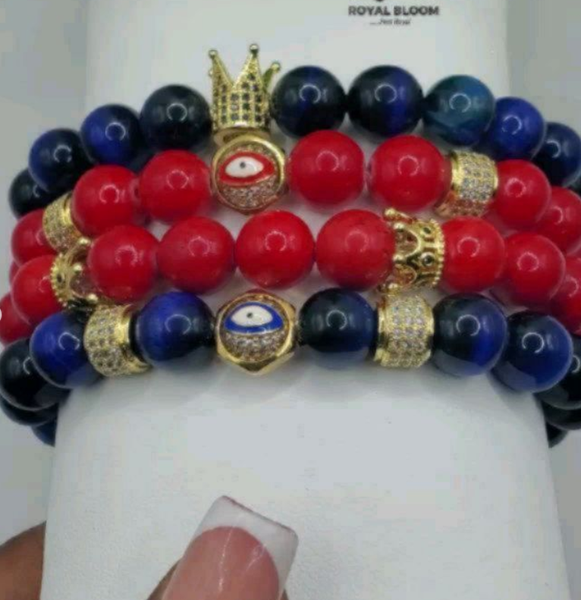 Bracelet with beaded gemstones