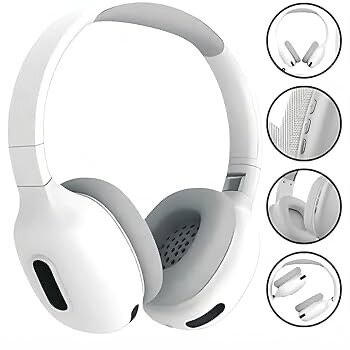 Casque Bluetooth Sans Fil Blanc
