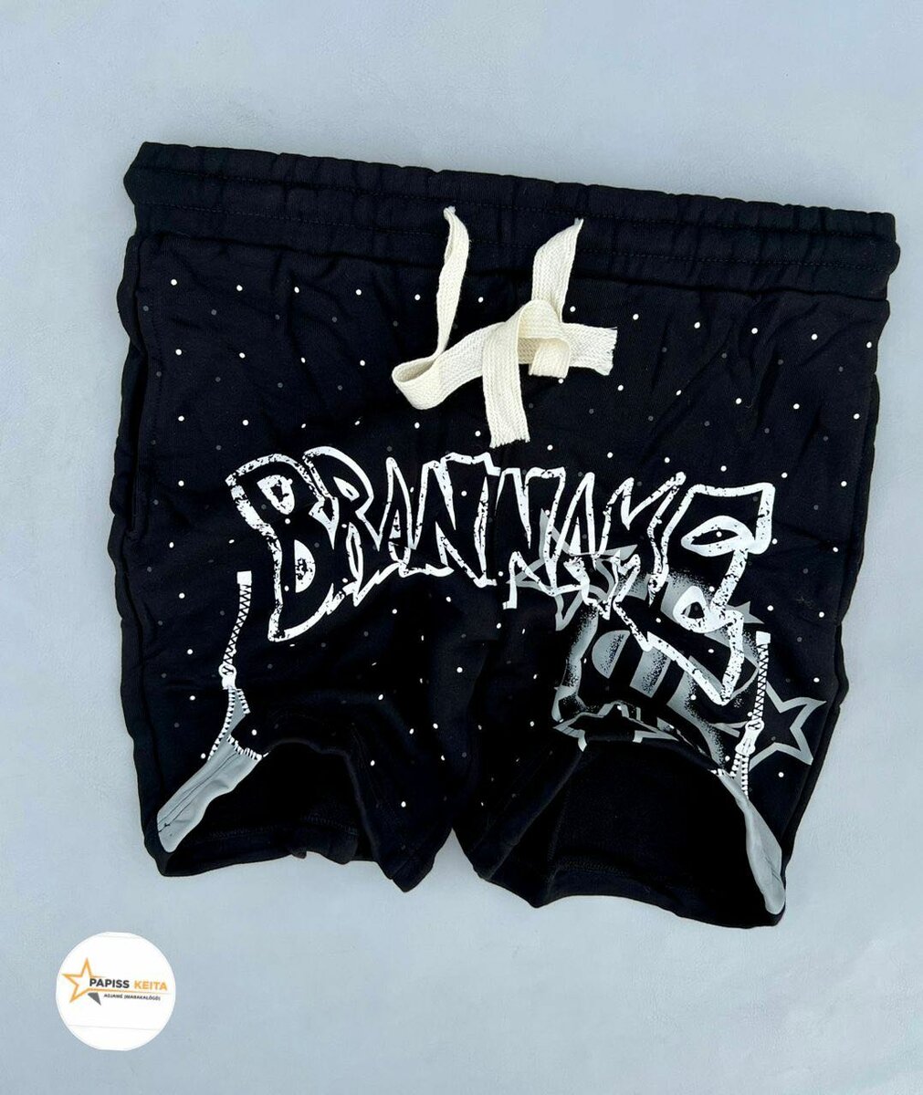 Shorts en coton style graffiti