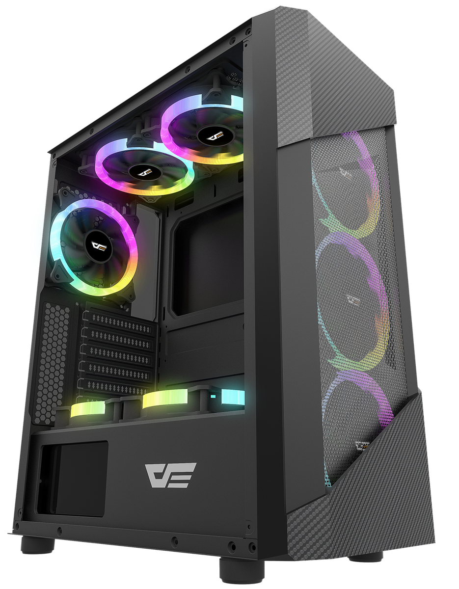 Promotion Gaming computer Case With 6 RGB fans  Full ATX