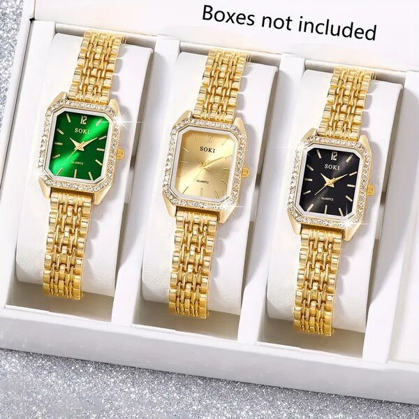 Golden dial Rectangular watch