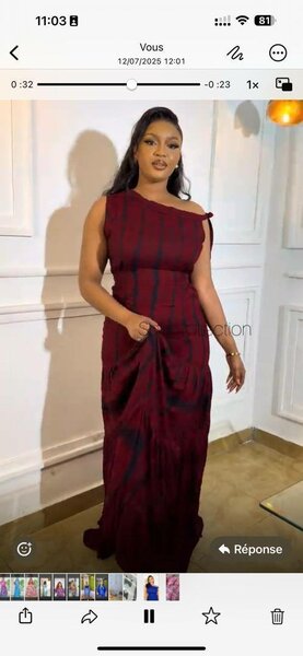 Robe longue asymétrique élégante