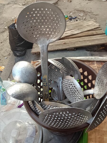 Écumoire louche en aluminium