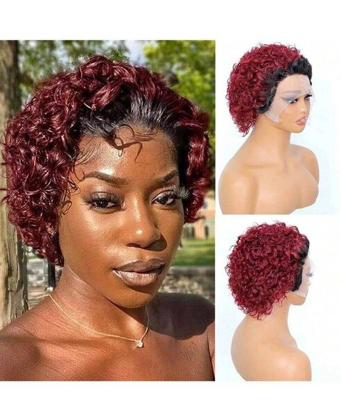 Perruque Bouclée Rouge Femme