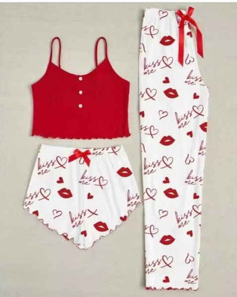 Pyjama femme imprimé lèvres