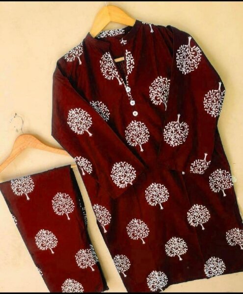 2 PC's stiched linen printed s