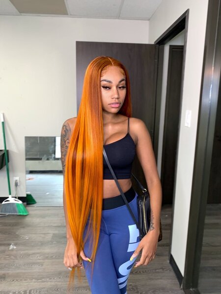 Human hair blend in 30inches full frontal