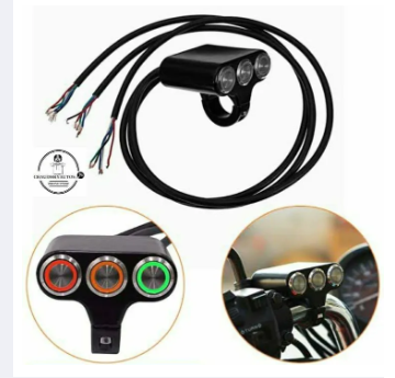 Motorcycle handlebar 3 Led light Aluminum switch
