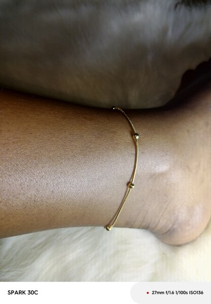 Chaîne de cheville couleur or