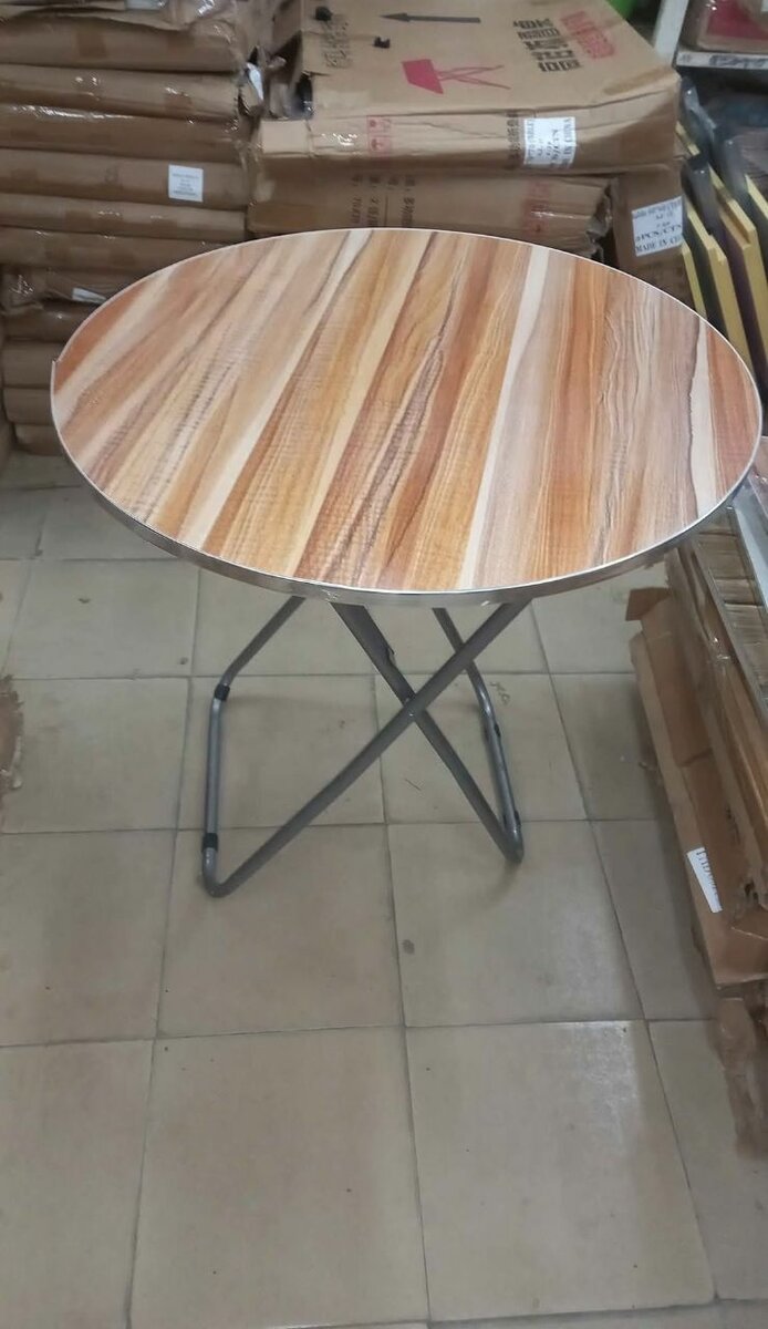 Table pliante ronde en bois