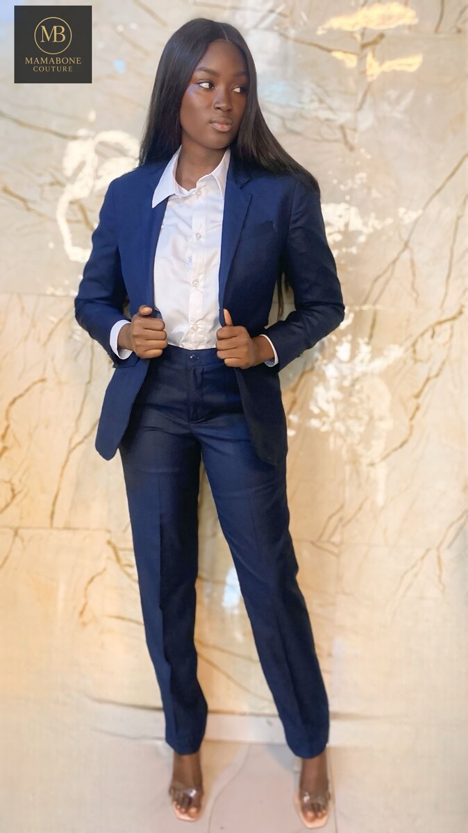 Tailleur Femme Élegant Bleu