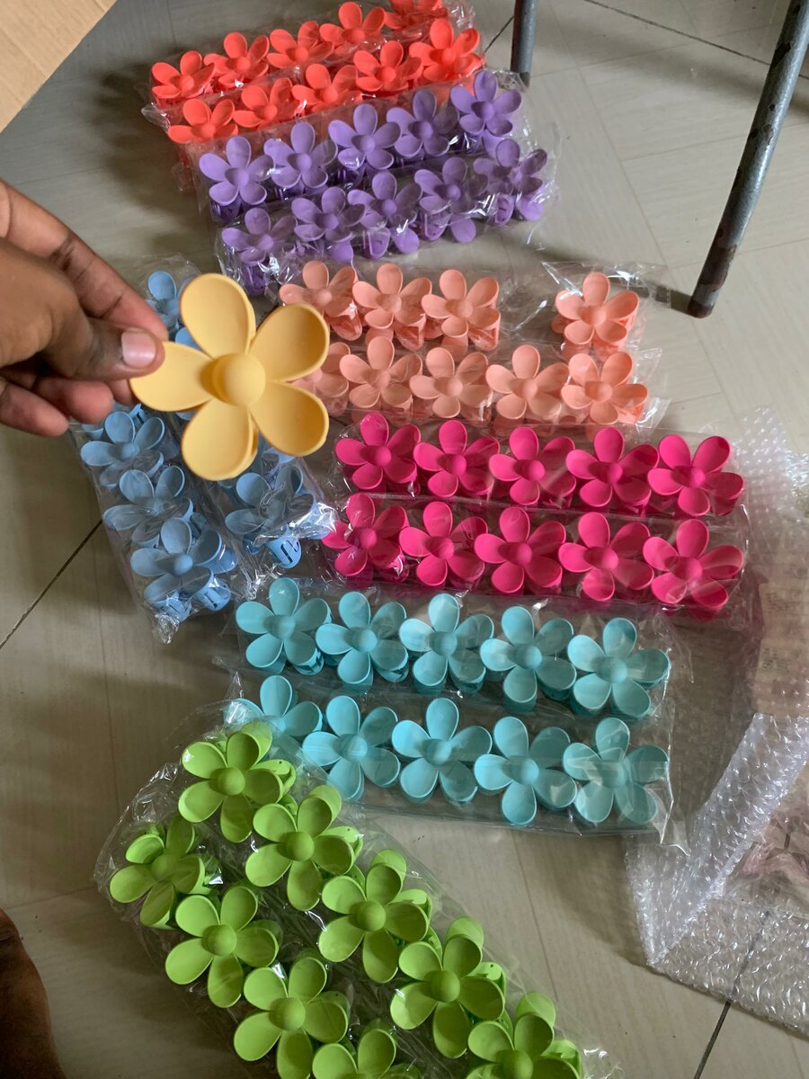 Lot de pinces à cheveux colorées