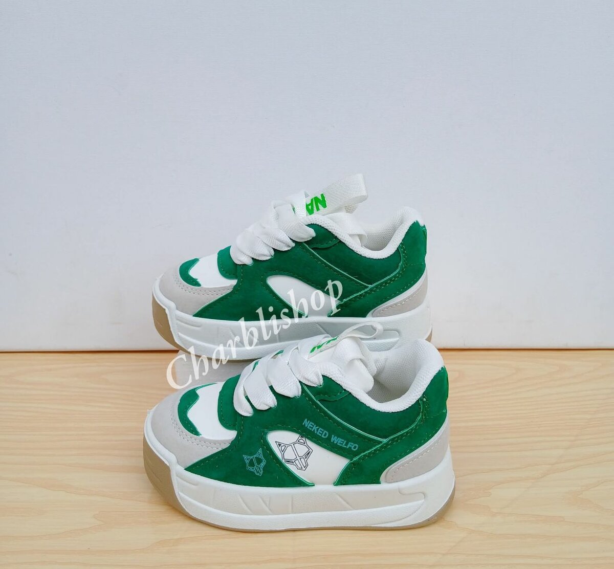 Baskets en Suède Vert Enfant