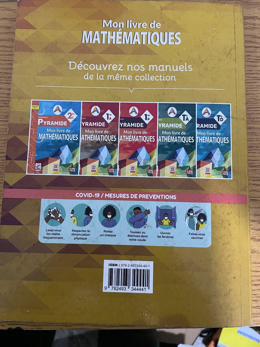 Livre de Mathématiques 2e A