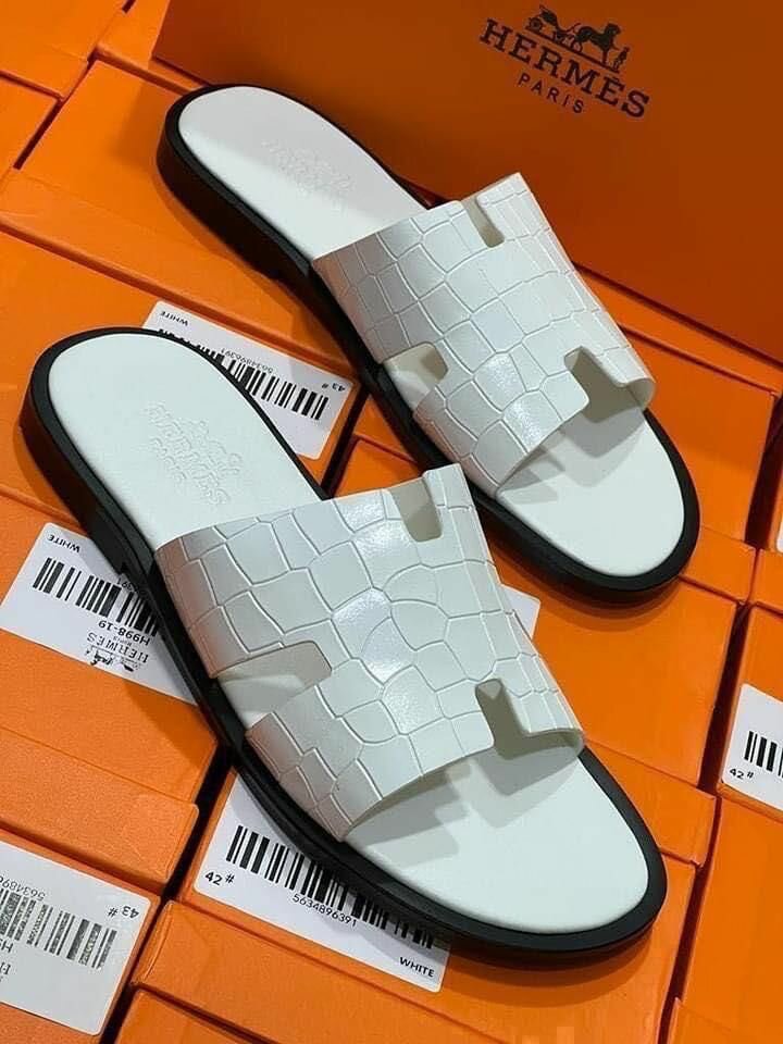 Hermès Sandales Oran Blanches