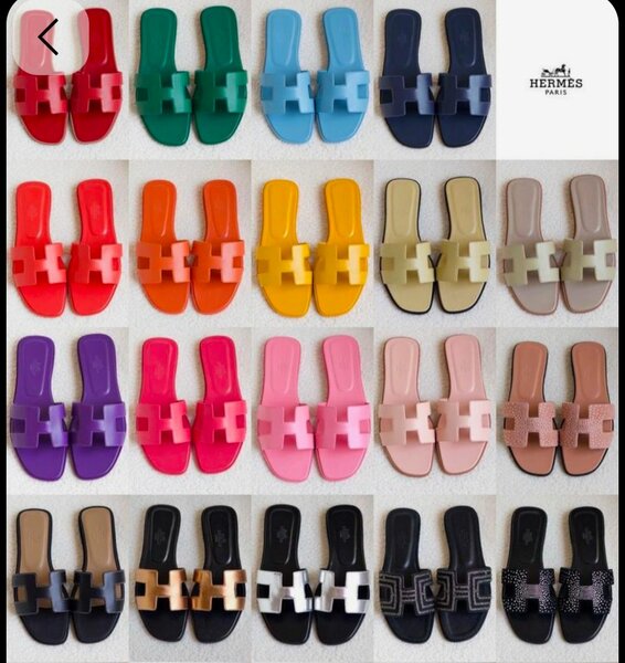 Sandales plates colorées