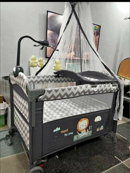 Portable Baby Crib with Mobile